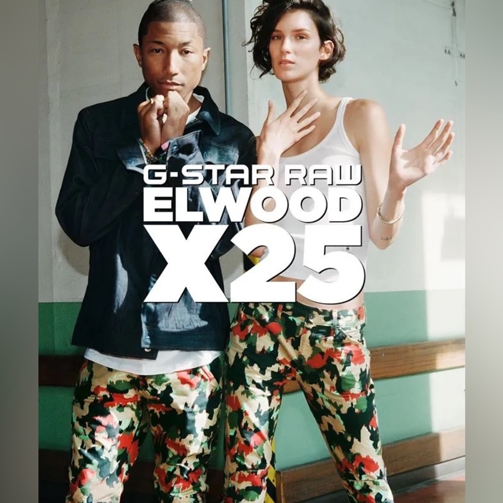 G-Star x Pharrell Williams 3D Camo jeans EUC 33